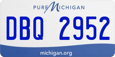MI license plate DBQ2952