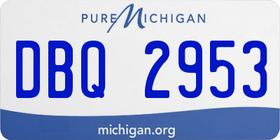 MI license plate DBQ2953