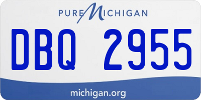 MI license plate DBQ2955