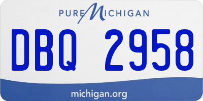 MI license plate DBQ2958