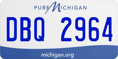 MI license plate DBQ2964