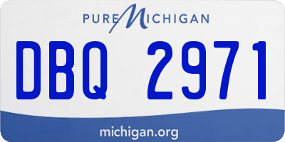 MI license plate DBQ2971