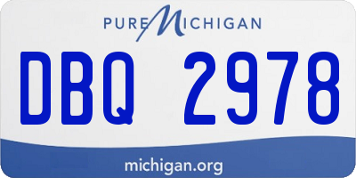 MI license plate DBQ2978