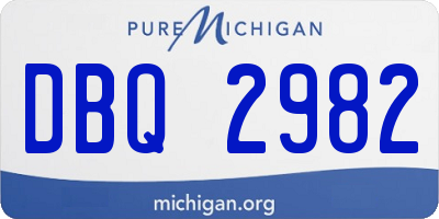 MI license plate DBQ2982