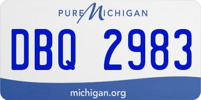 MI license plate DBQ2983