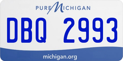 MI license plate DBQ2993