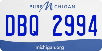 MI license plate DBQ2994