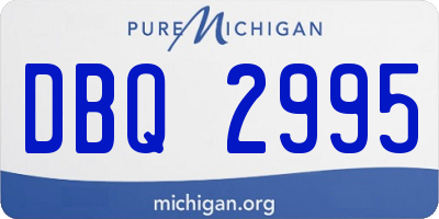 MI license plate DBQ2995