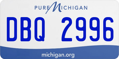 MI license plate DBQ2996