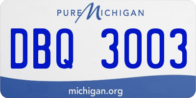 MI license plate DBQ3003