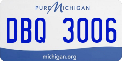 MI license plate DBQ3006