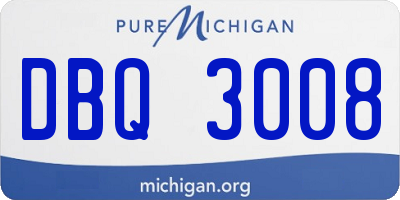 MI license plate DBQ3008