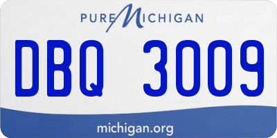MI license plate DBQ3009