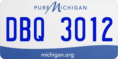 MI license plate DBQ3012