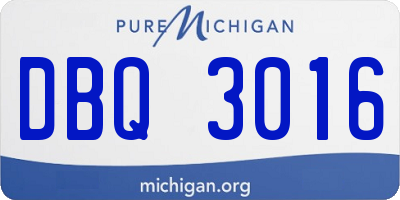 MI license plate DBQ3016