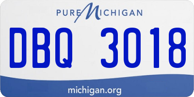 MI license plate DBQ3018