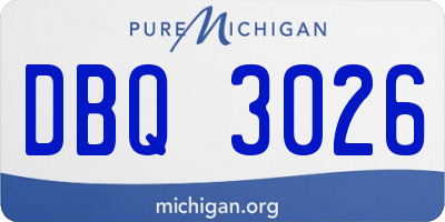 MI license plate DBQ3026
