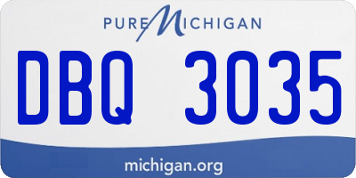 MI license plate DBQ3035
