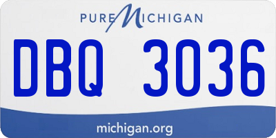 MI license plate DBQ3036