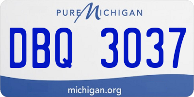 MI license plate DBQ3037