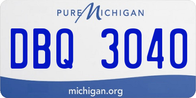 MI license plate DBQ3040