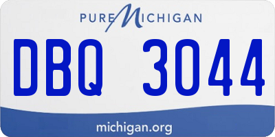 MI license plate DBQ3044