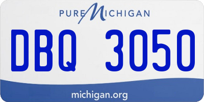 MI license plate DBQ3050