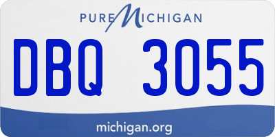 MI license plate DBQ3055