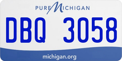 MI license plate DBQ3058