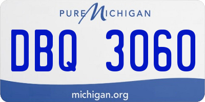 MI license plate DBQ3060
