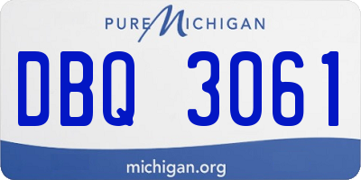 MI license plate DBQ3061