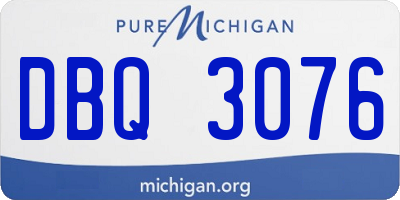 MI license plate DBQ3076