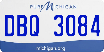 MI license plate DBQ3084