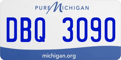 MI license plate DBQ3090