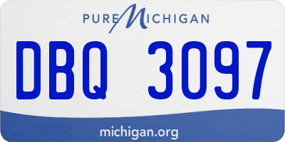 MI license plate DBQ3097
