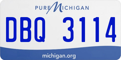 MI license plate DBQ3114