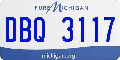 MI license plate DBQ3117