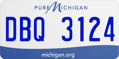 MI license plate DBQ3124