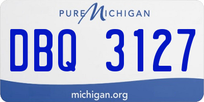 MI license plate DBQ3127
