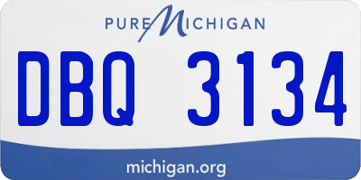 MI license plate DBQ3134