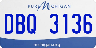 MI license plate DBQ3136