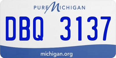 MI license plate DBQ3137