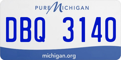 MI license plate DBQ3140