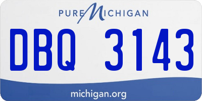 MI license plate DBQ3143