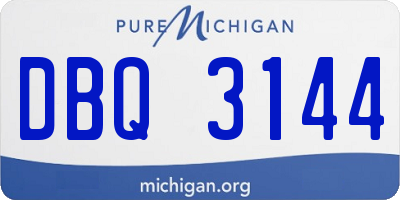 MI license plate DBQ3144