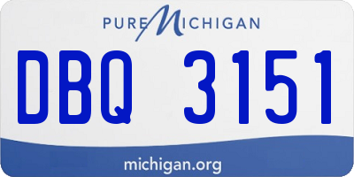 MI license plate DBQ3151