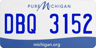 MI license plate DBQ3152