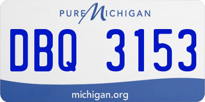 MI license plate DBQ3153