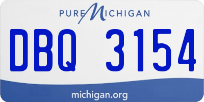MI license plate DBQ3154