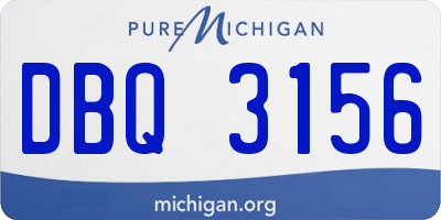 MI license plate DBQ3156